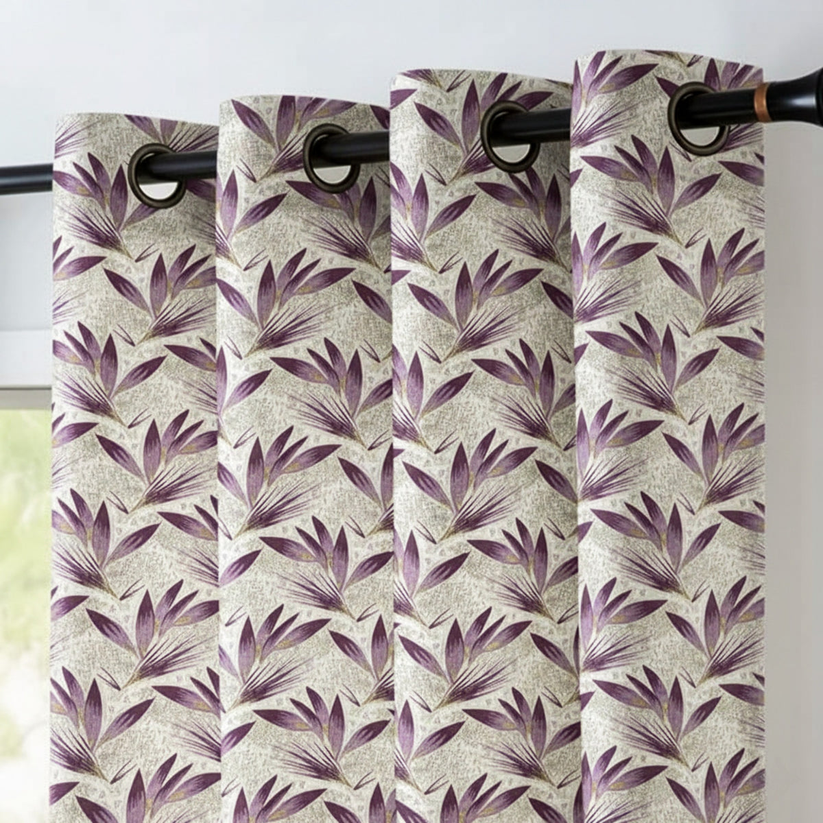 Leaf Pattern Curtains - Premium Jacquard Fabric for Living Room & Bedroom